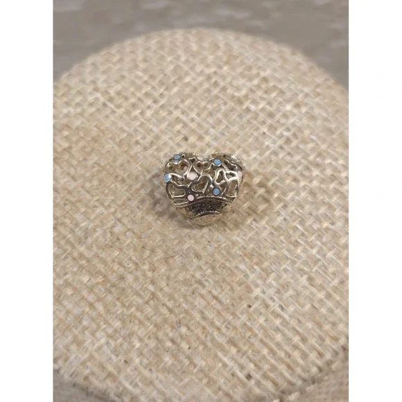 Unique Sterling Silver Heart & Enamel Daughter Love Barrel Charm 925 - Picture 2 of 5